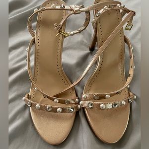 Brand New High Heels - Adrienne Vittadini size 10, Pearls and Rhinestones